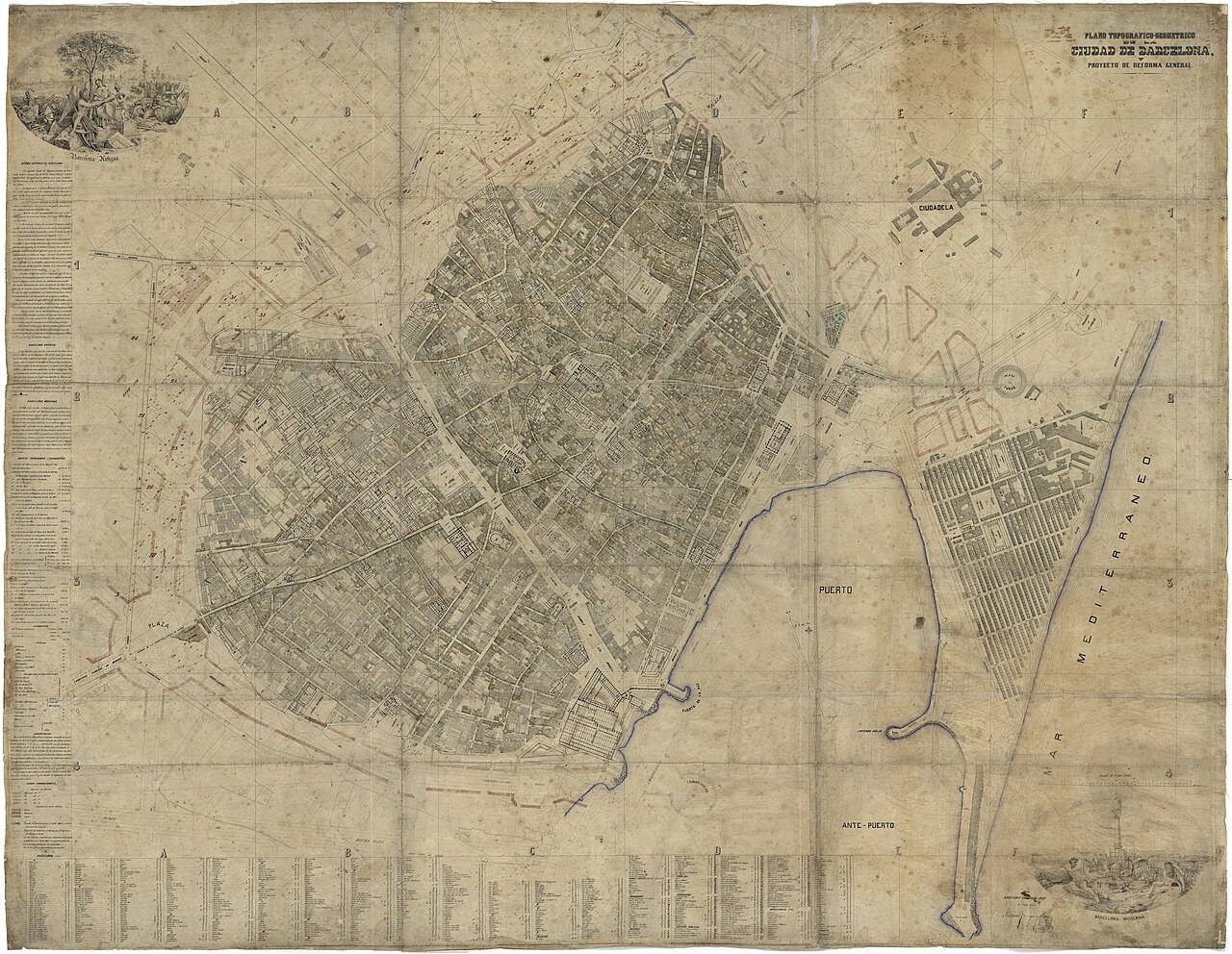 Plànol de Barcelona, 1858 (1858)